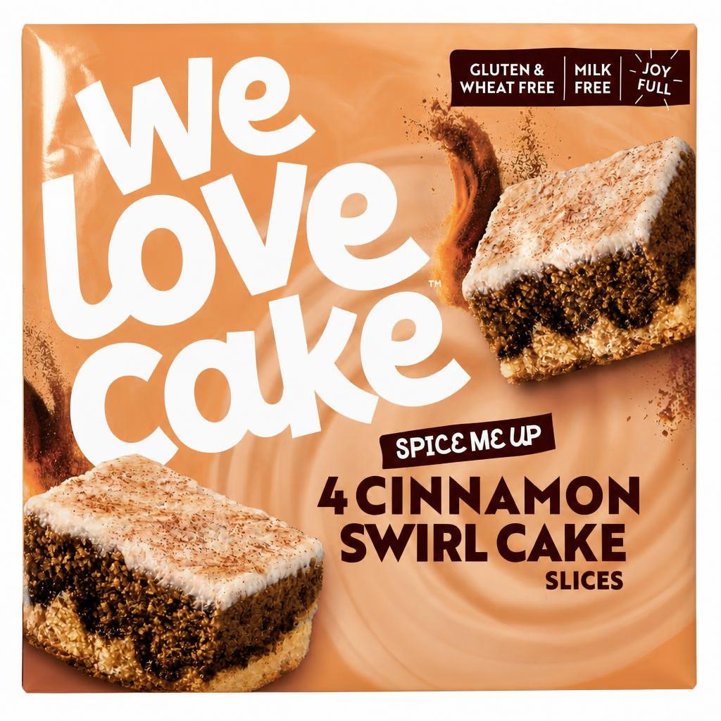 We Love Cake 4 Cinnamon Swirl Cake Slices 120g