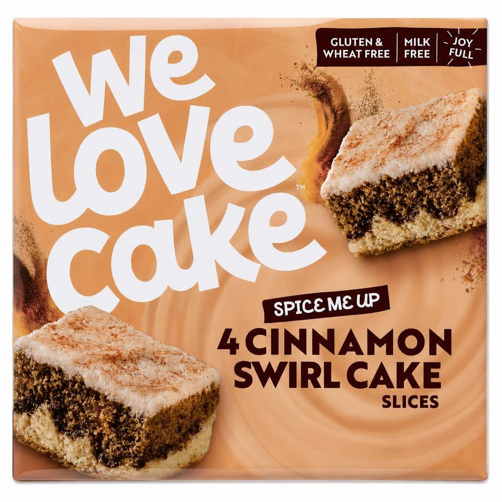 We Love Cake 4 Cinnamon Swirl Cake Slices 120g