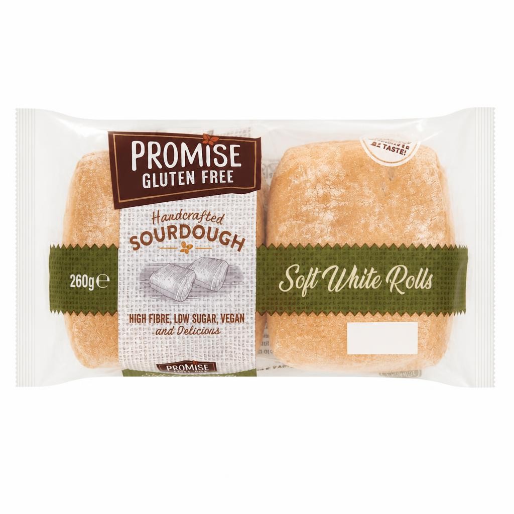 Promise Gluten Free Sourdough soft White rolls 260g