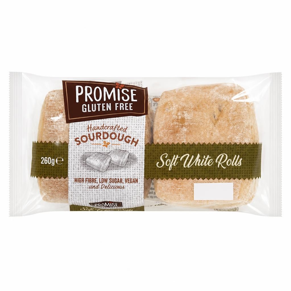Promise Gluten Free Sourdough soft White rolls 260g