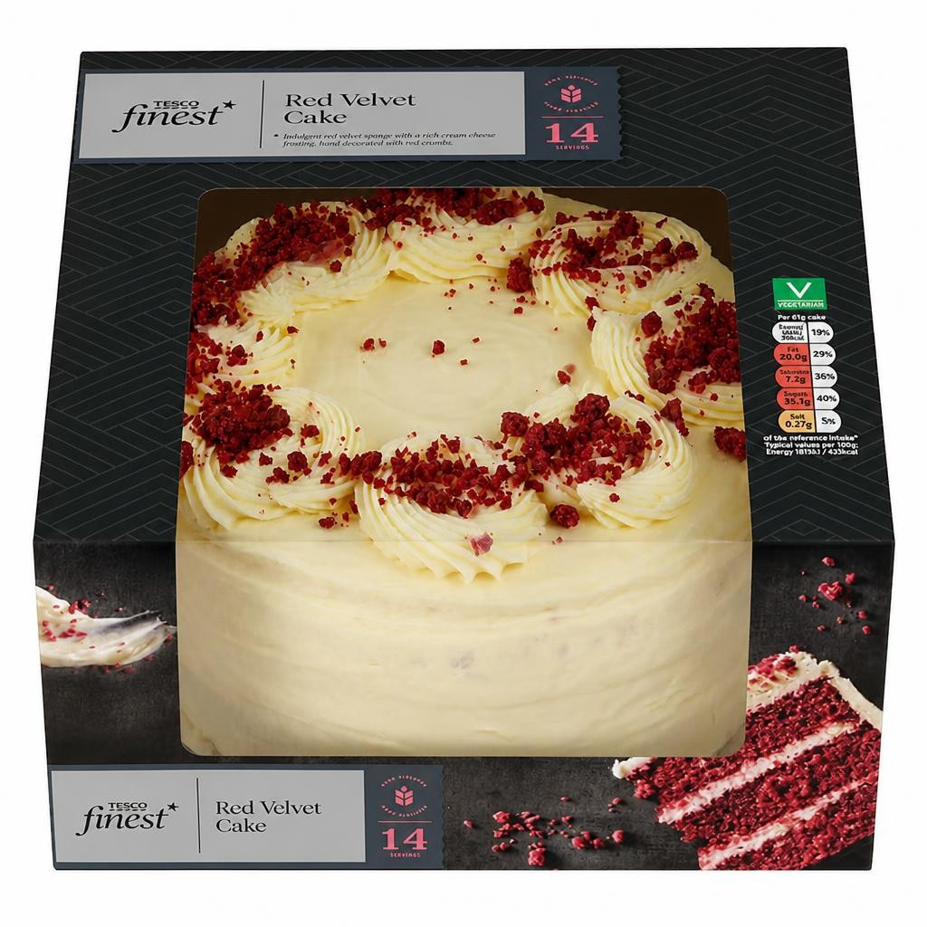 Tesco Finest Red Velvet Celebration Cake