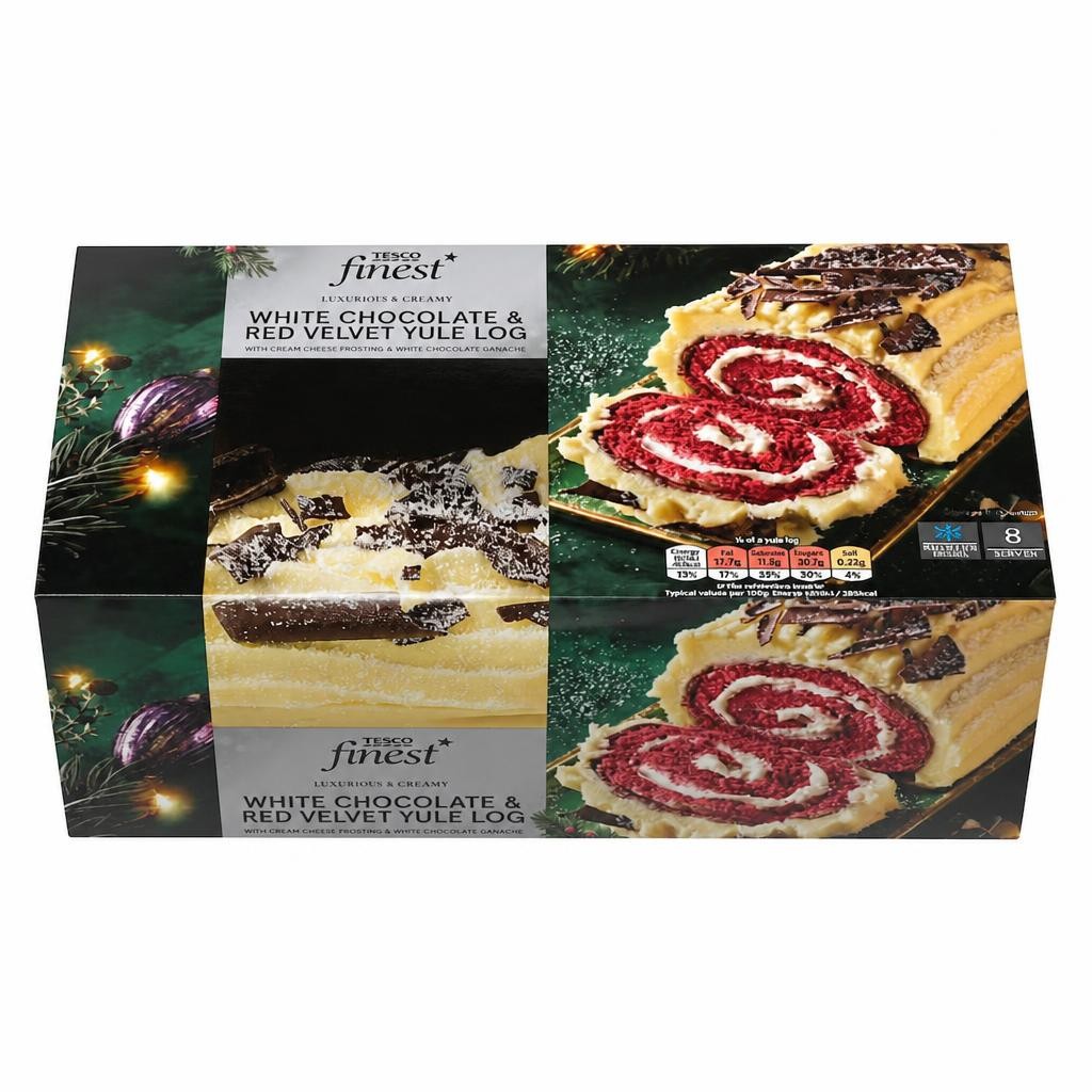 Tesco Finest Red Velvet Yule Log