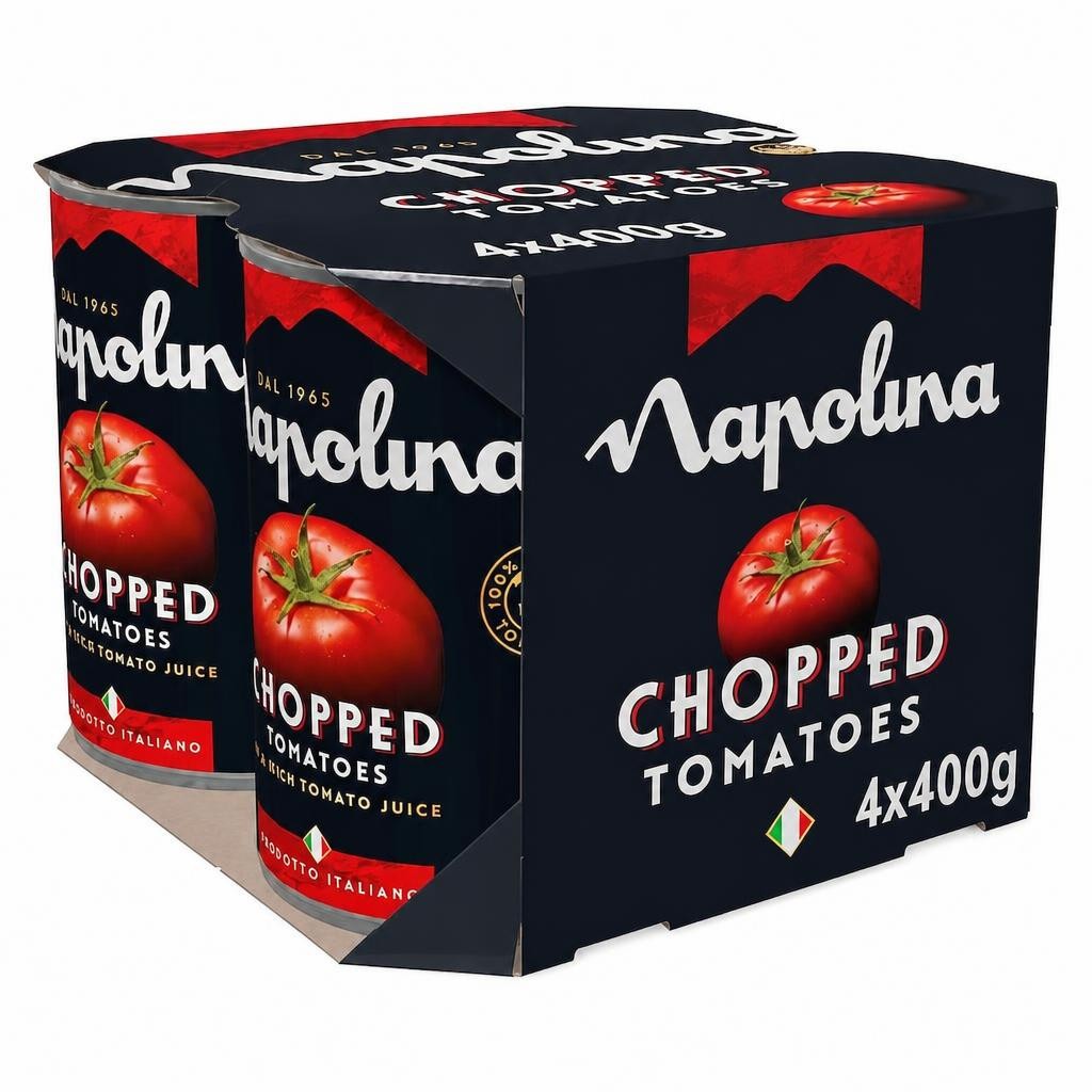 Napolina Chopped Tomatoes 4 X 400G