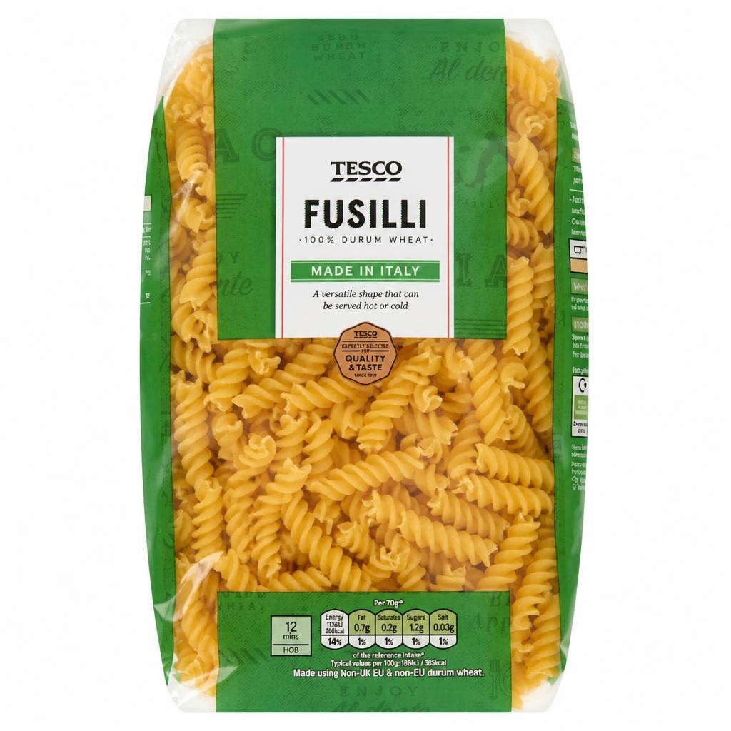 Tesco Fusilli Pasta Twists 1Kg
