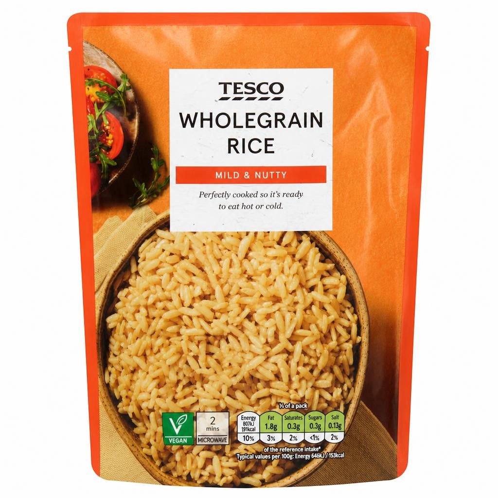 Tesco Microwave Wholegrain Rice 250G