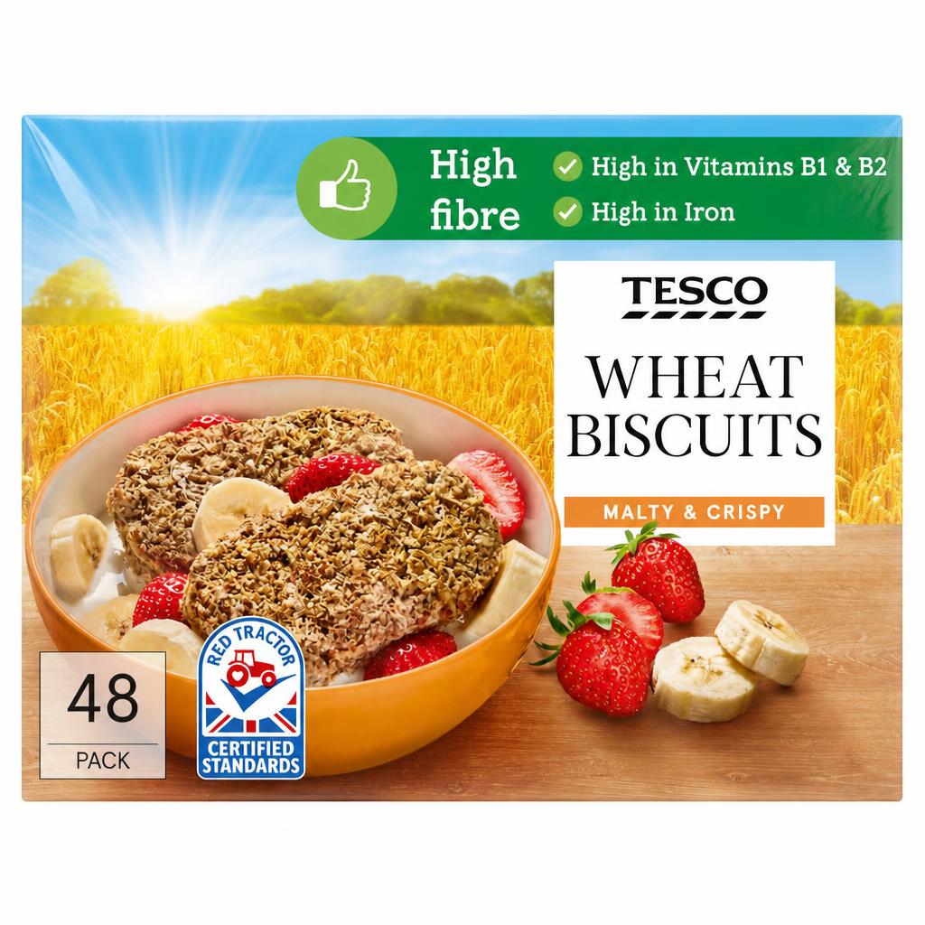 Tesco Wheat Biscuits Cereal 48 Pack
