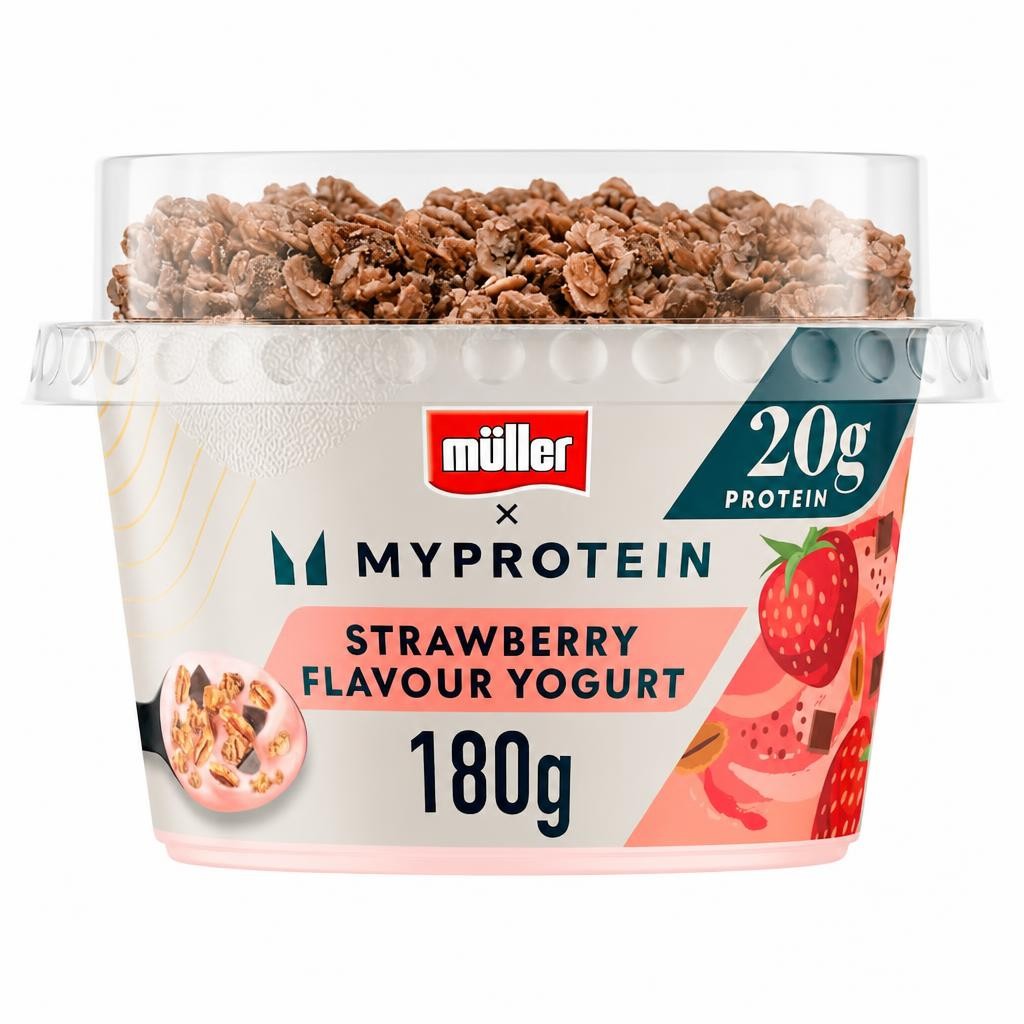 Muller X MYProtein CRUNCH Strawberry Yogurt (with protein chocolate granola) 180g