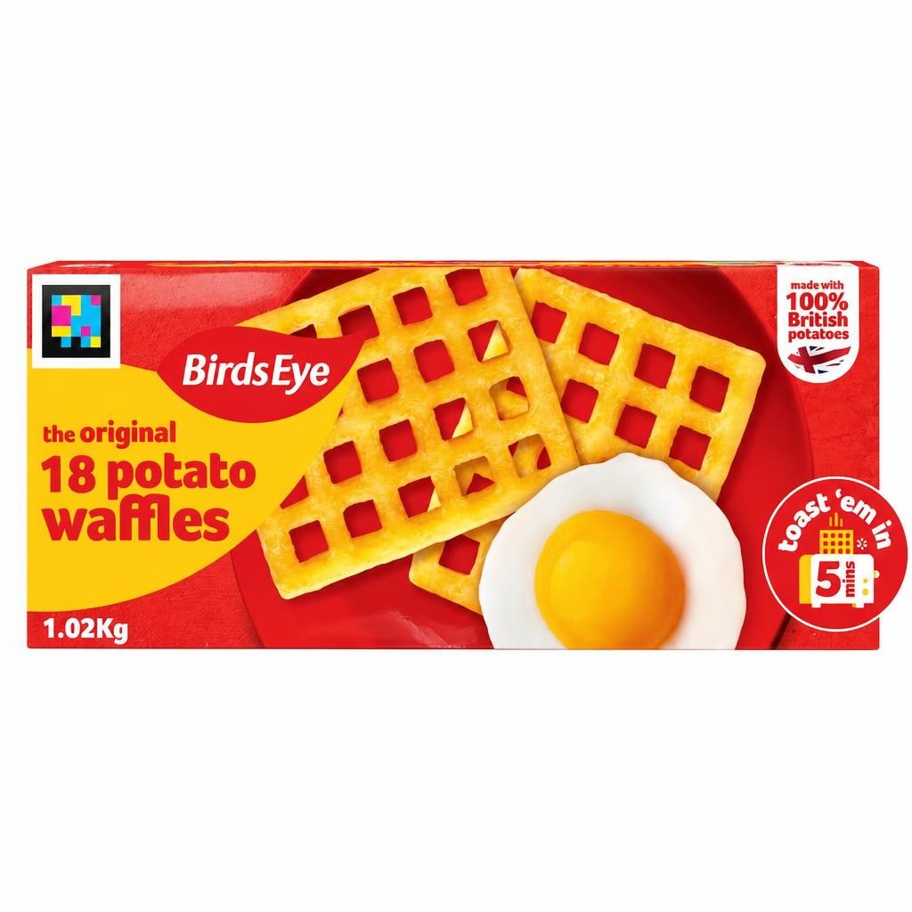Birds Eye 18 Potato Waffles 1.02Kg