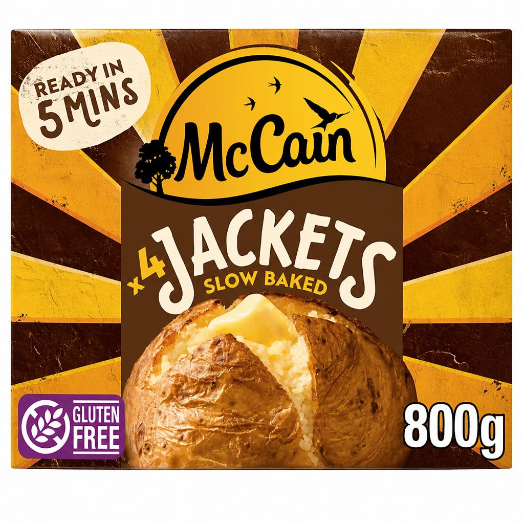 McCain 4 Baked Jacket Potatoes 800G