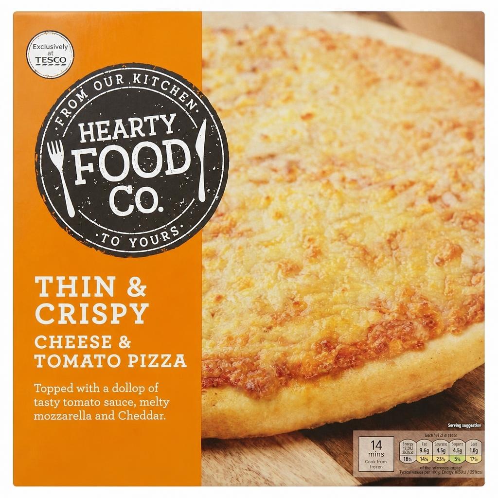 Hearty Food Thin Cheese & Tomato Pizza 314G