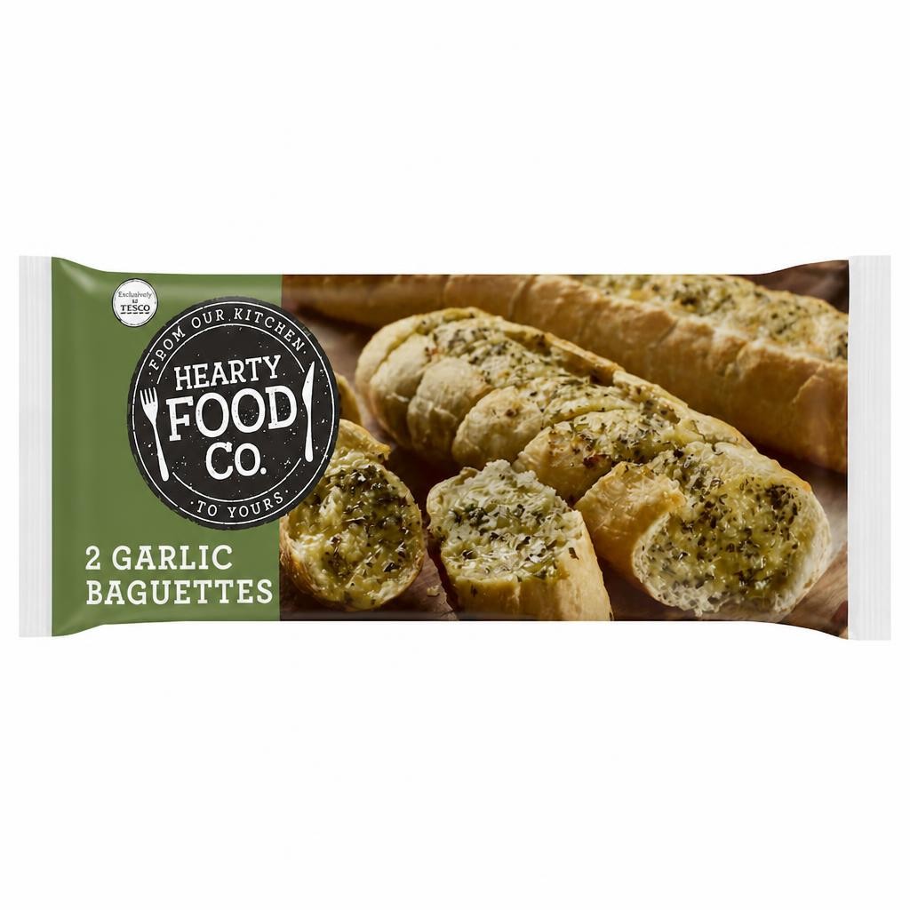 Hearty Food Co. 2 Garlic Baguettes 338G