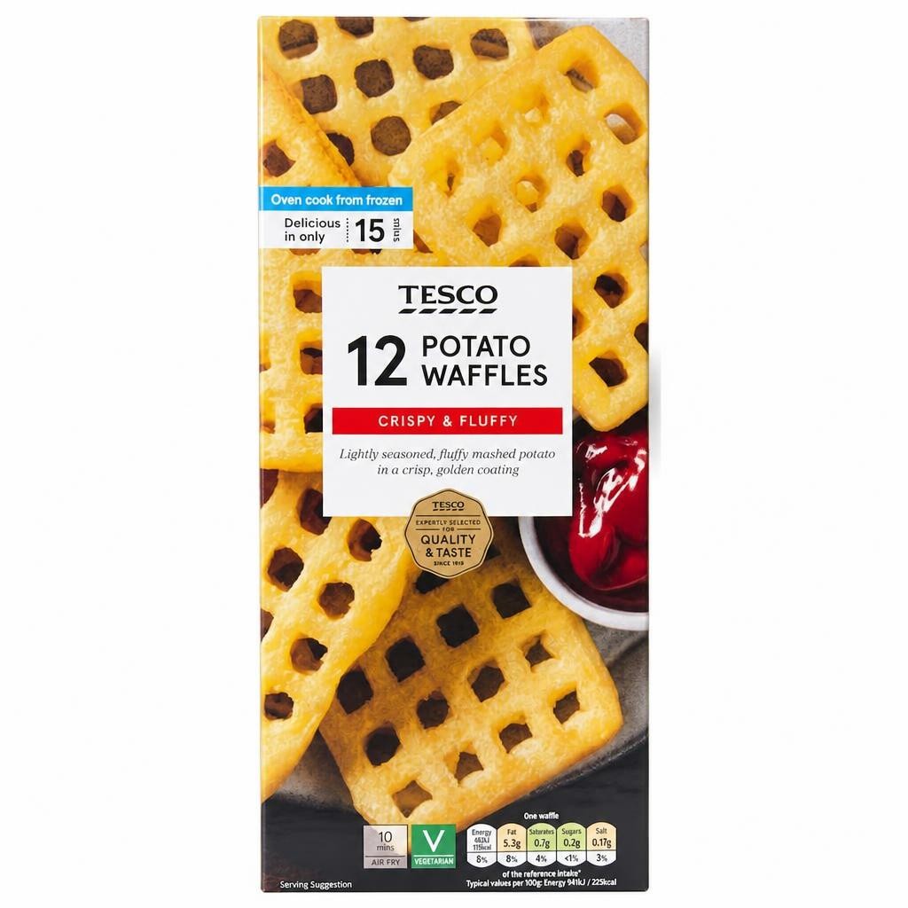 Tesco Potato Waffles 12 Pack 680g