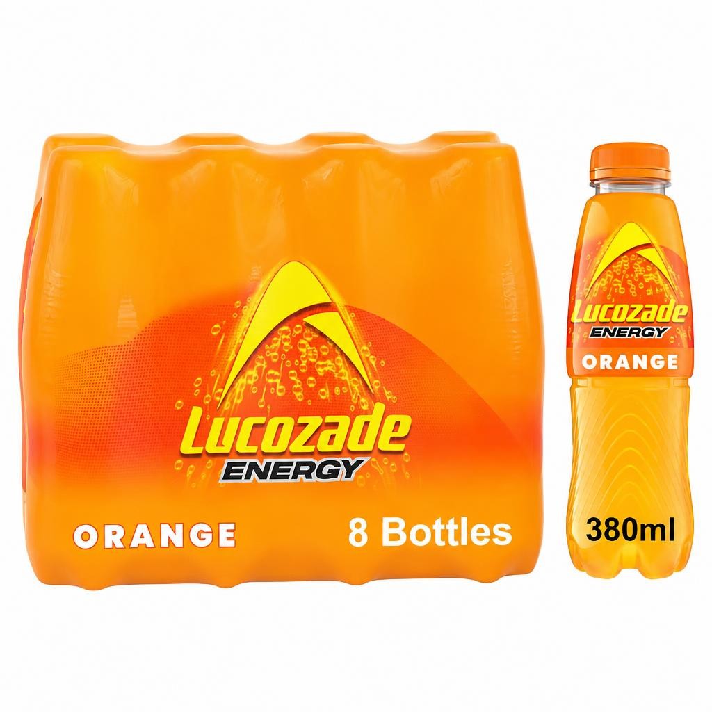 Lucozade Energy Drink Orange 8 x 380ml