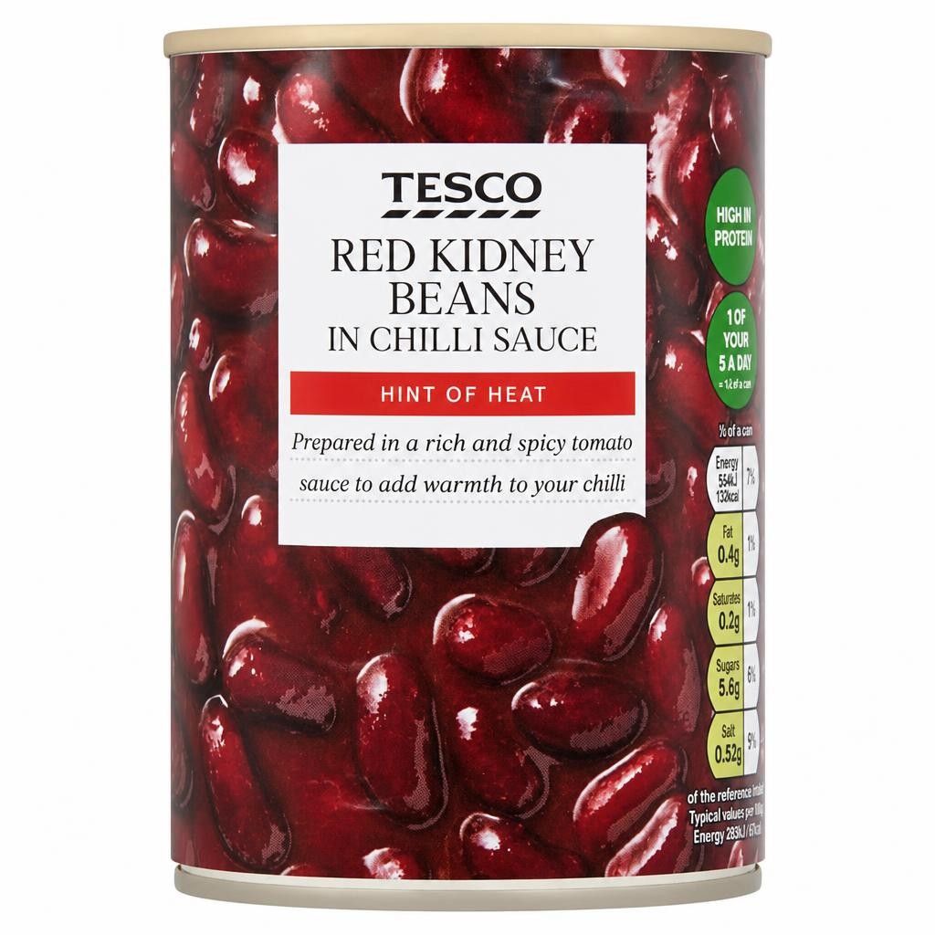 Tesco Red Kidney Beans In Chilli 390G