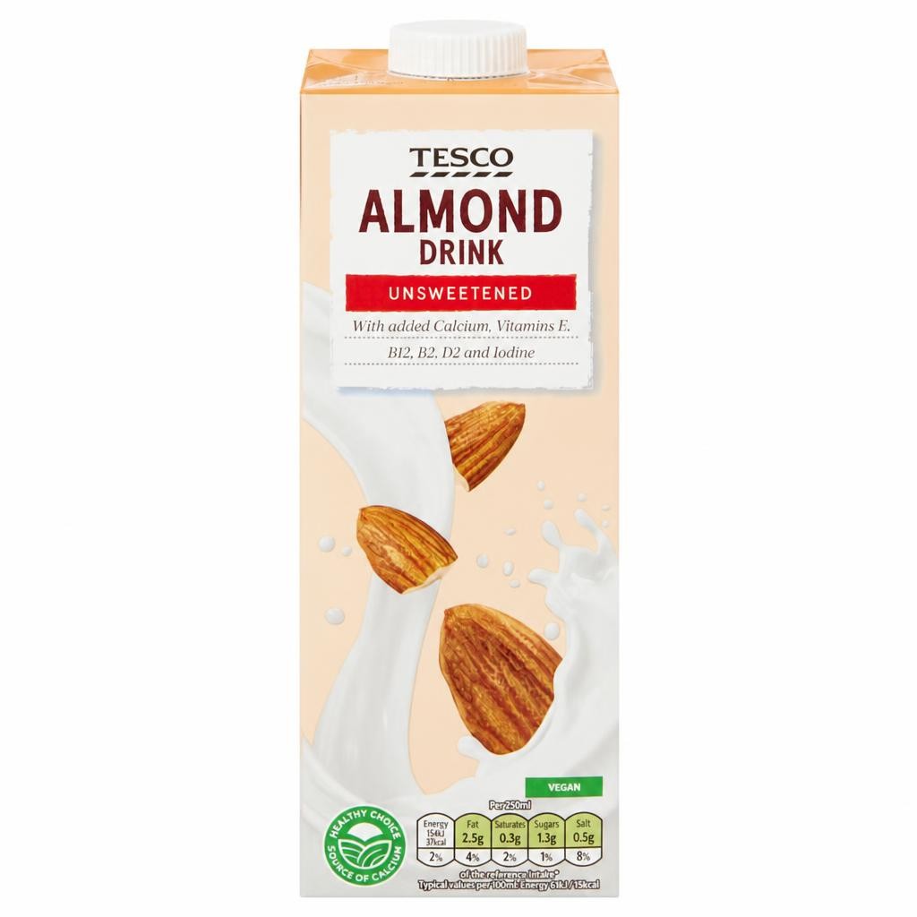 Tesco Unsweetened Almond Drink 1L