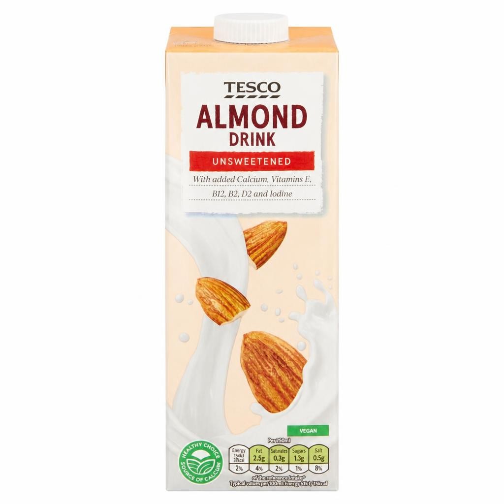 Tesco Unsweetened Almond Drink 1L