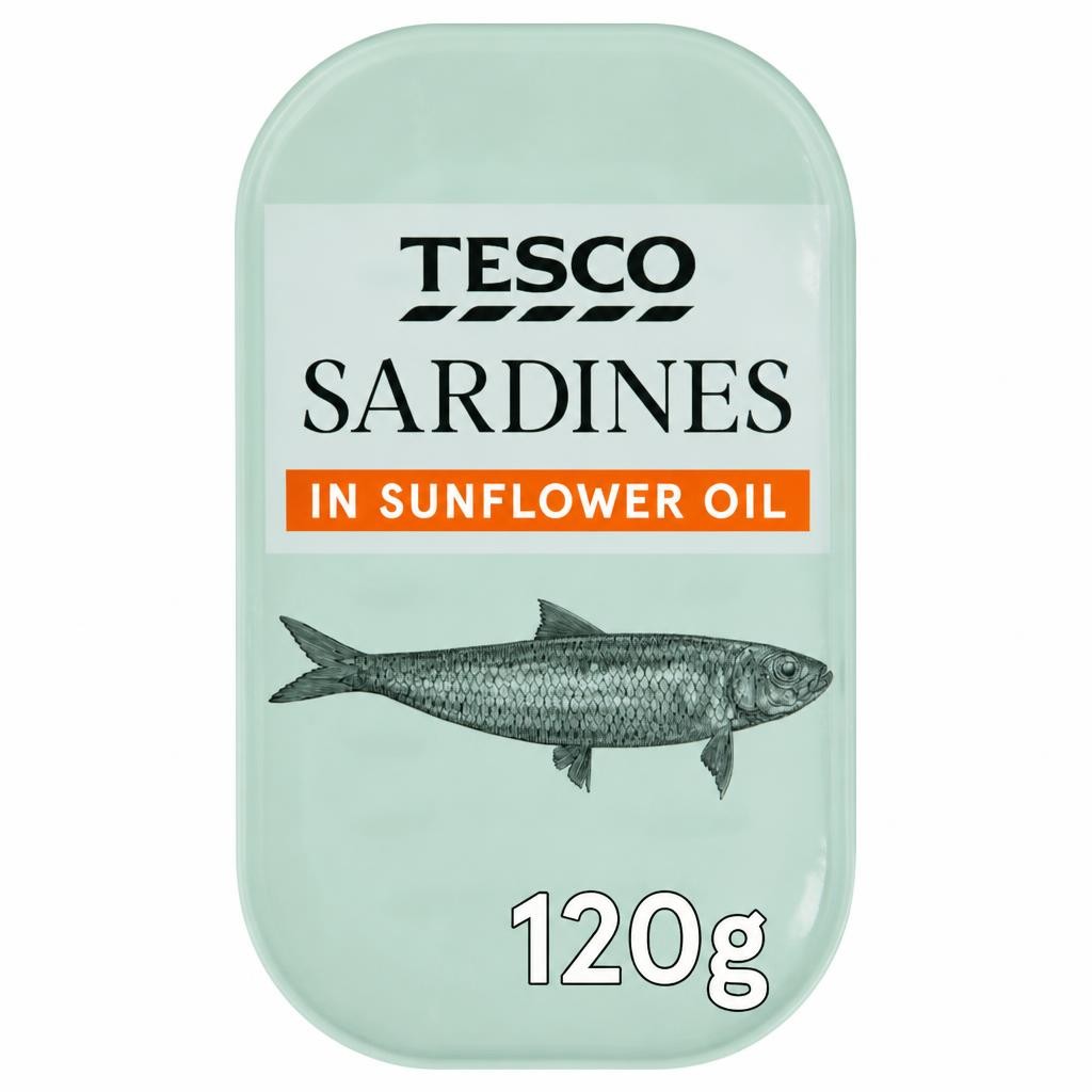 Tesco Sardines In Sunflower Oil 120G