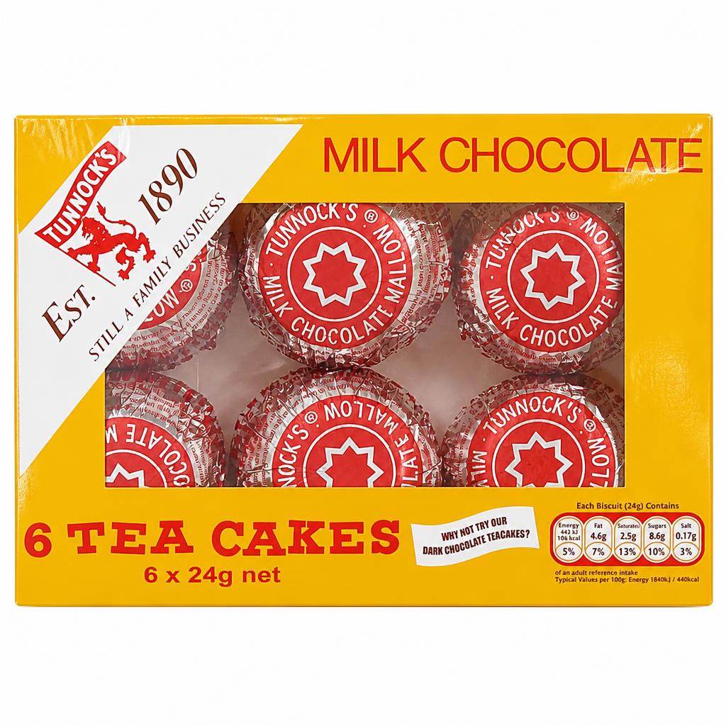 Tunnock's Milk Chocolate Tea Cakes 6 x 24g