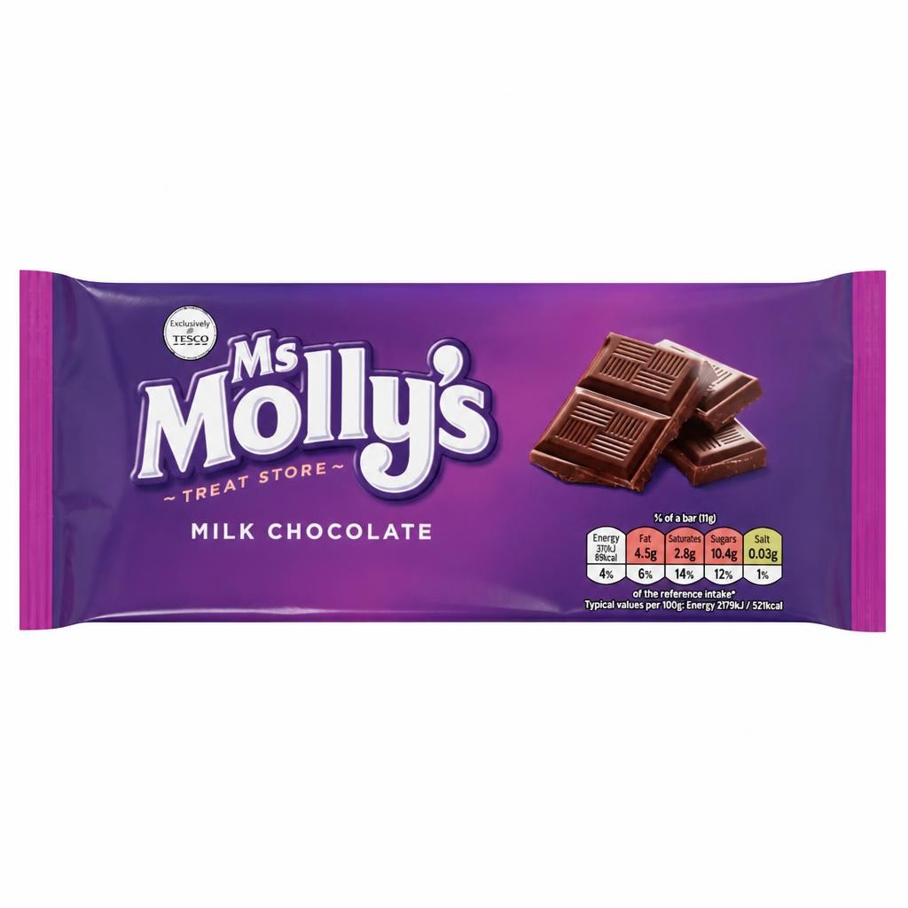 Ms Molly's Milk Chocolate Bar 100G