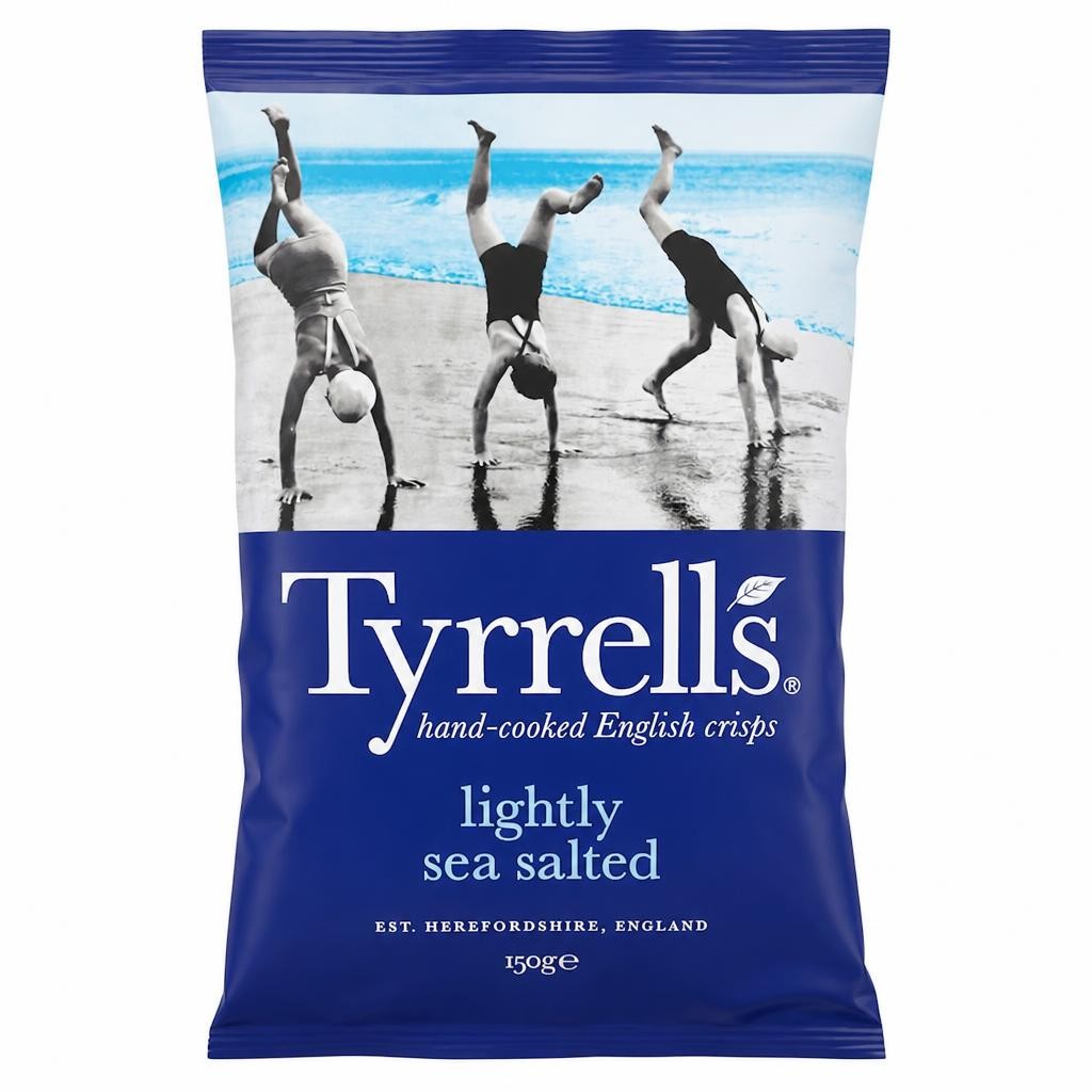 Tyrrells Lightly Sea Salted Sharing Crisps 150g