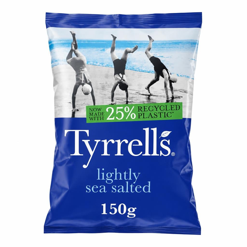 Tyrrells Lightly Sea Salted Sharing Crisps 150g