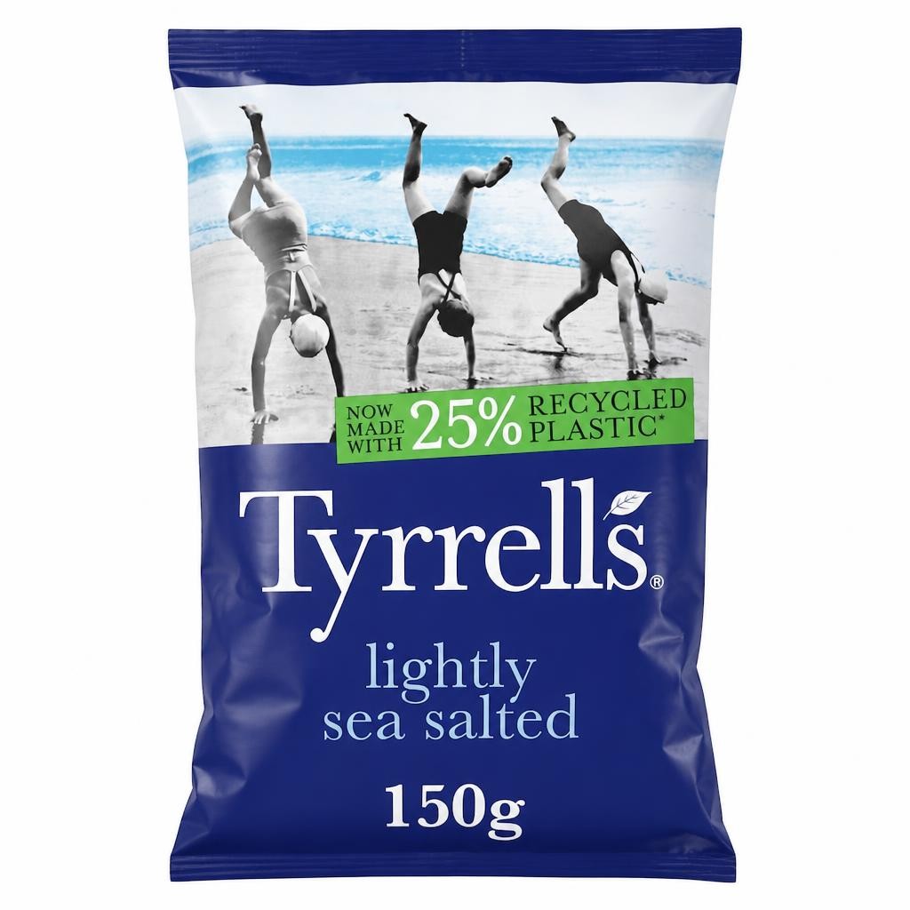 Tyrrells Lightly Sea Salted Sharing Crisps 150g