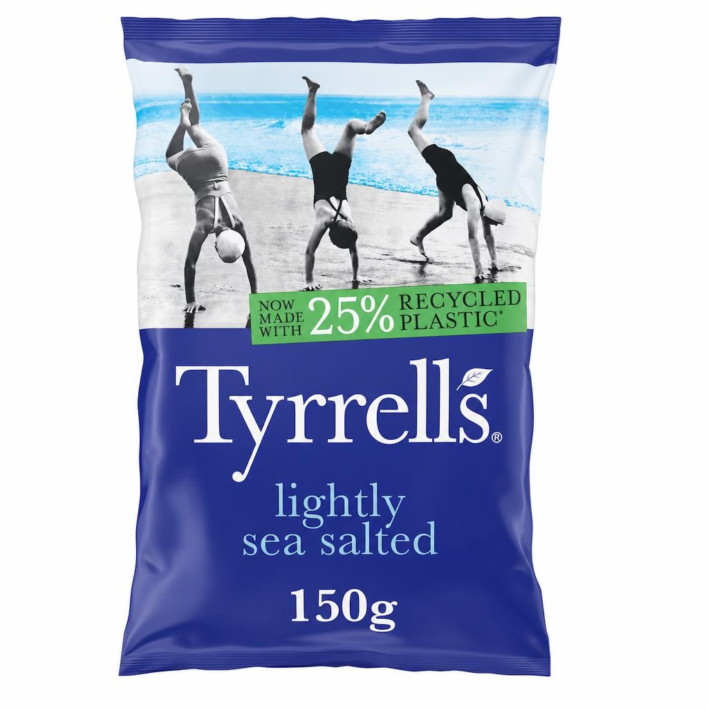 Tyrrells Lightly Sea Salted Sharing Crisps 150g