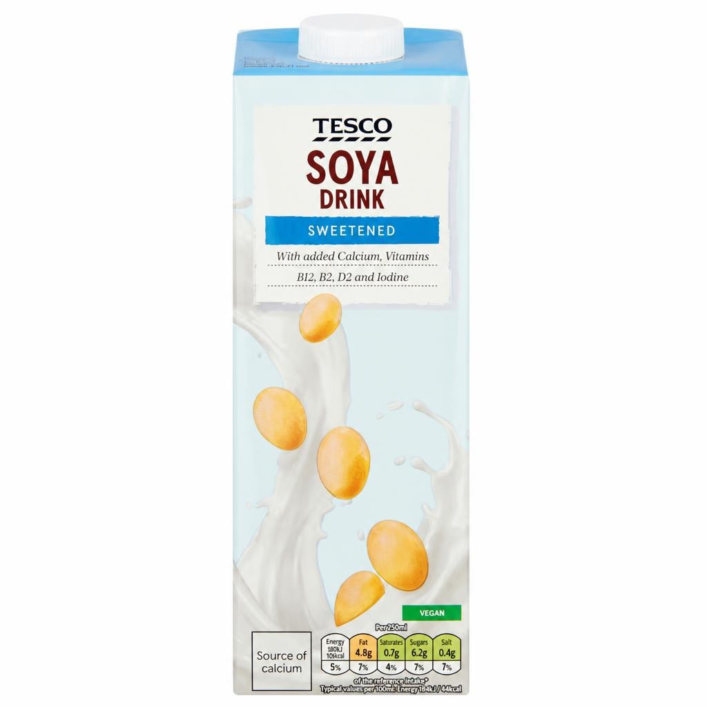 Tesco Longlife Sweetened Soya Drink 1L