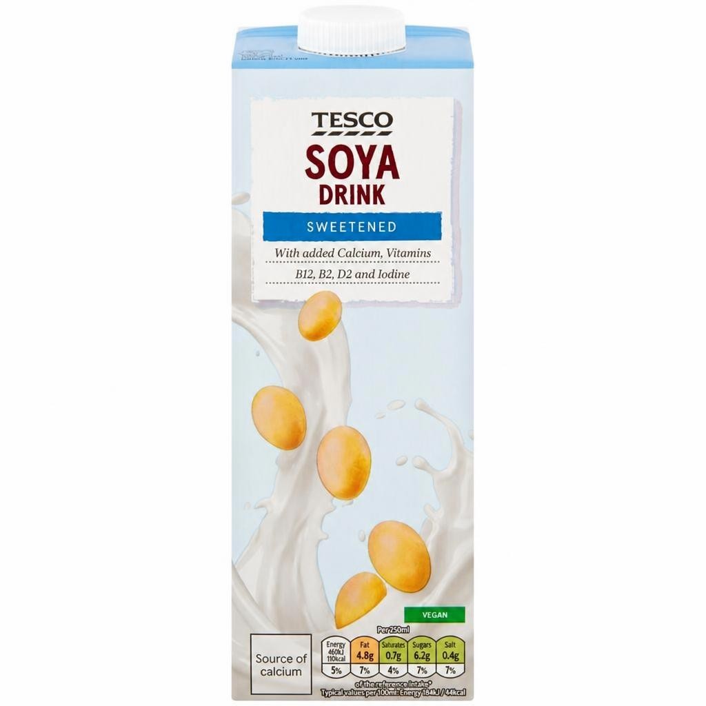 Tesco Longlife Sweetened Soya Drink 1L