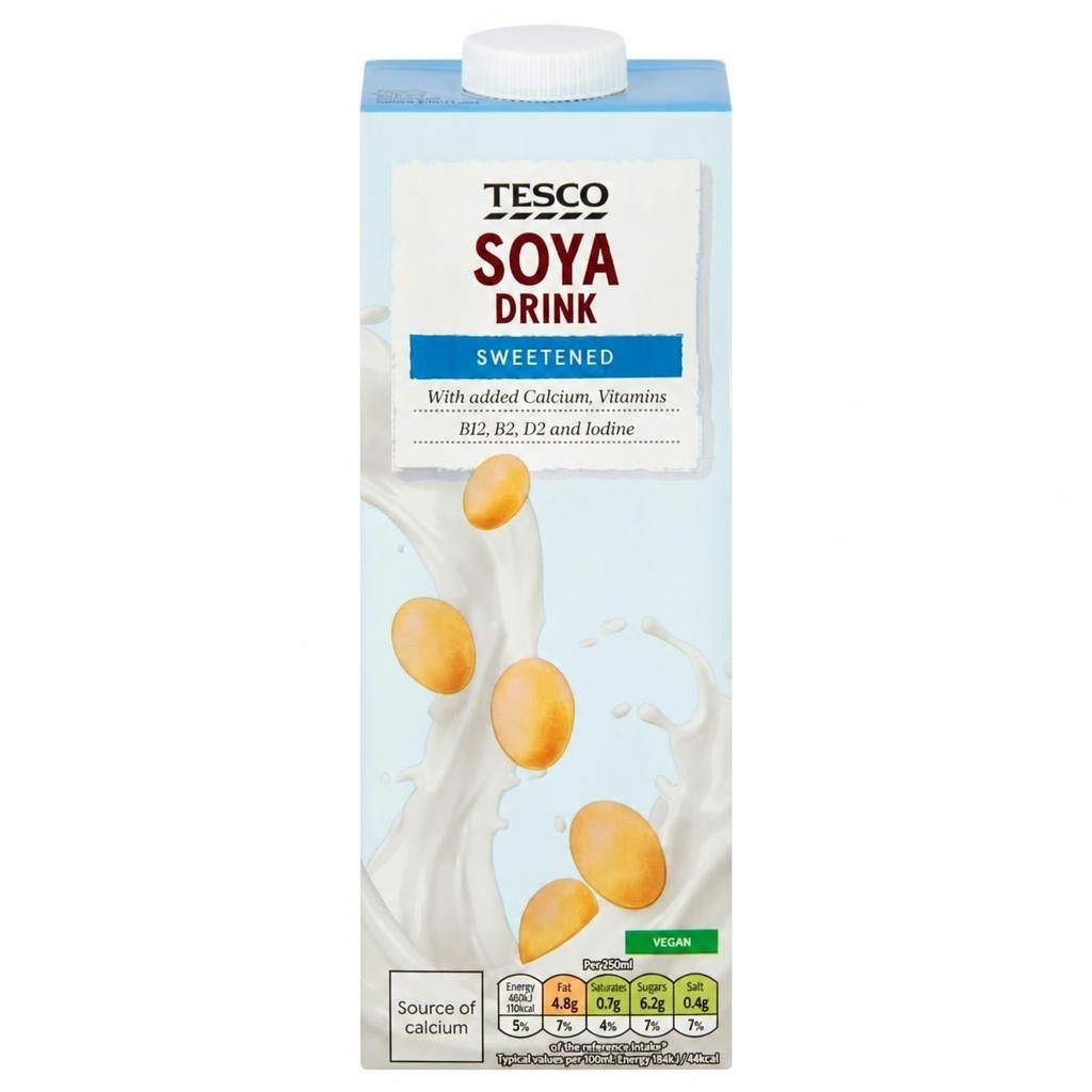Tesco Longlife Sweetened Soya Drink 1L