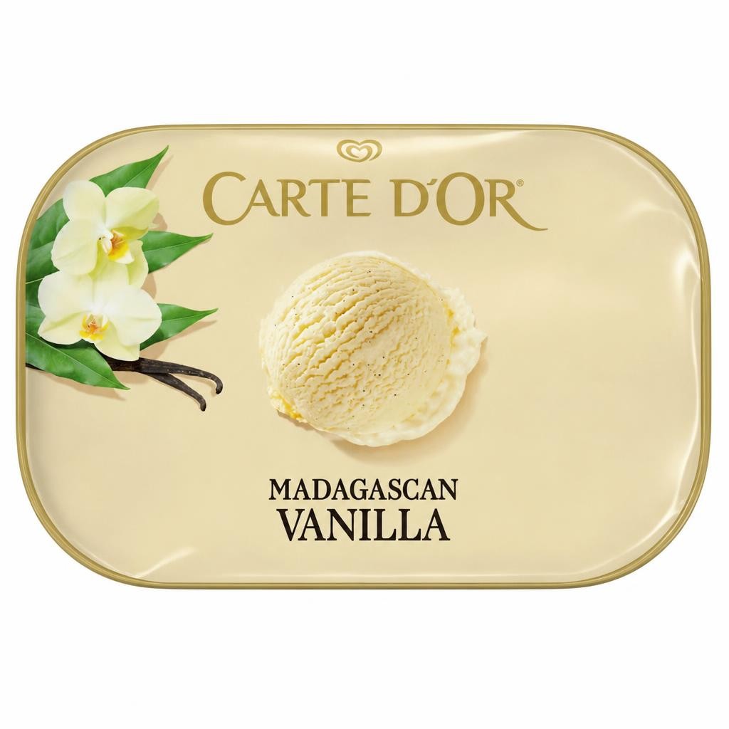 Carte D'or Madagascan Vanilla Ice Cream Tub 900ml