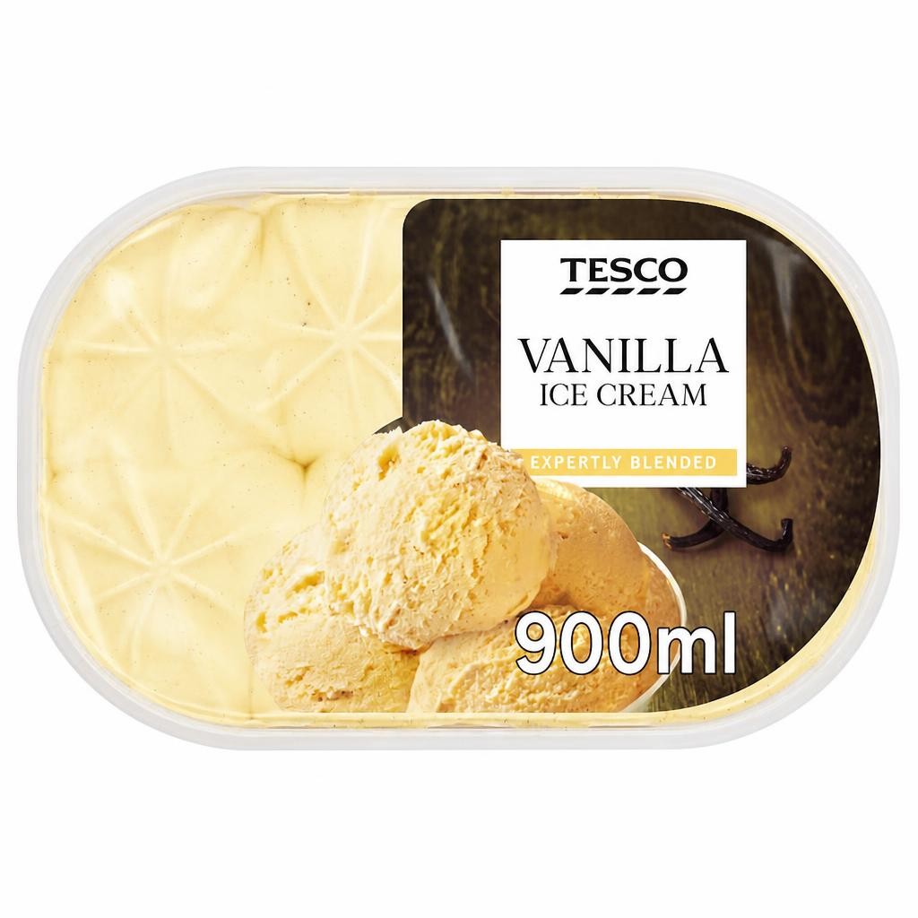 Tesco Vanilla Ice Cream 900Ml