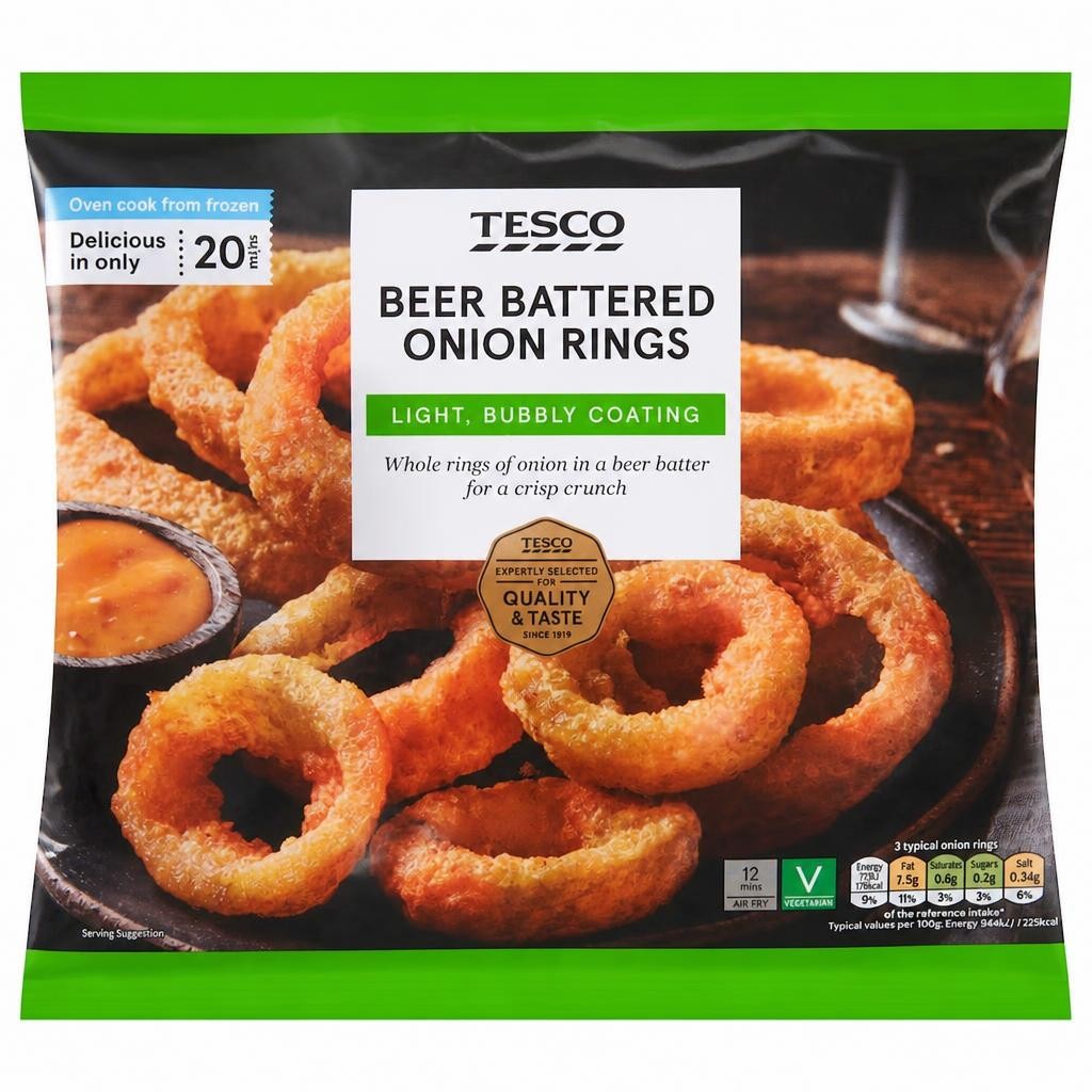 Tesco Beer Battered Onion Rings 300G