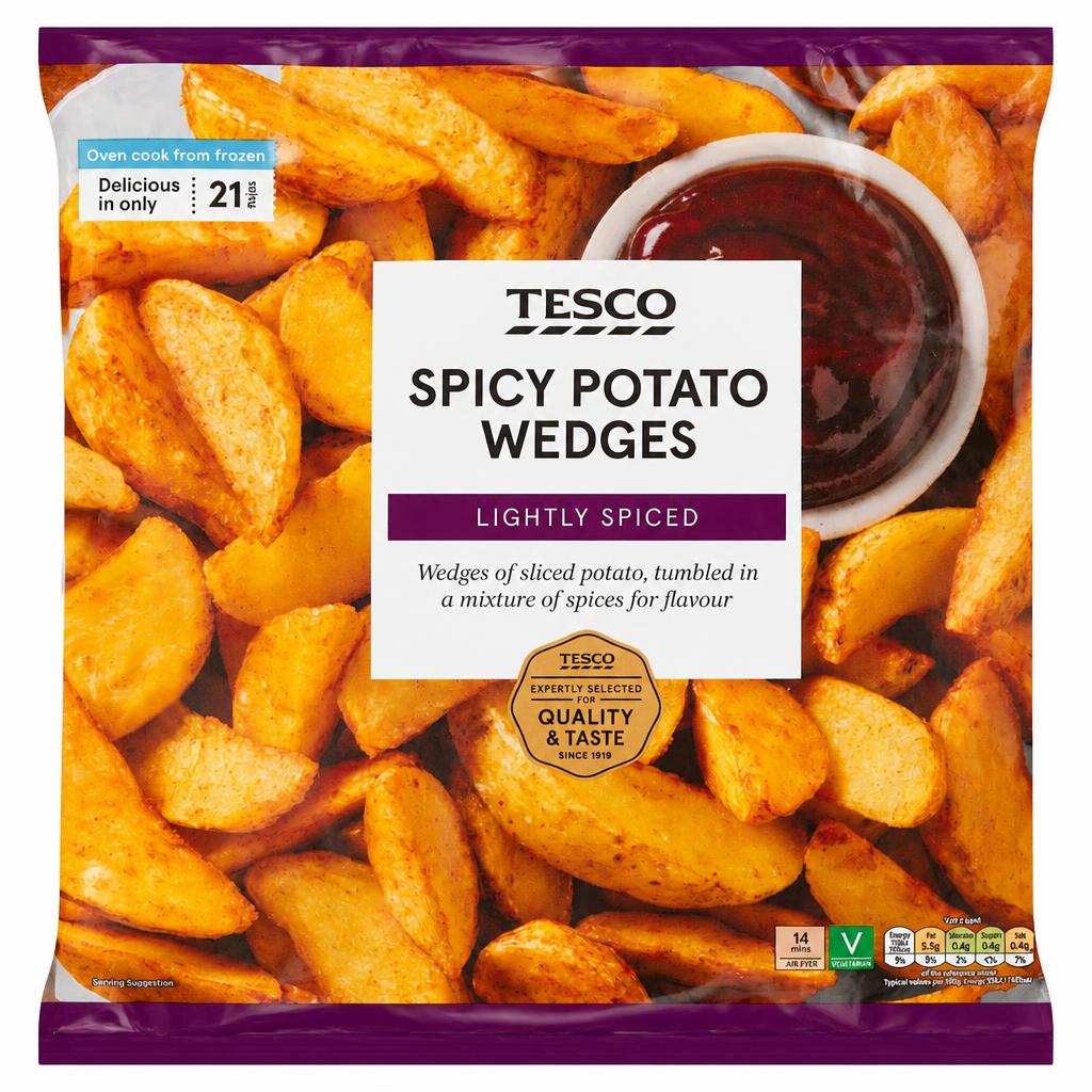 Tesco Spicy Potato Wedges 750G