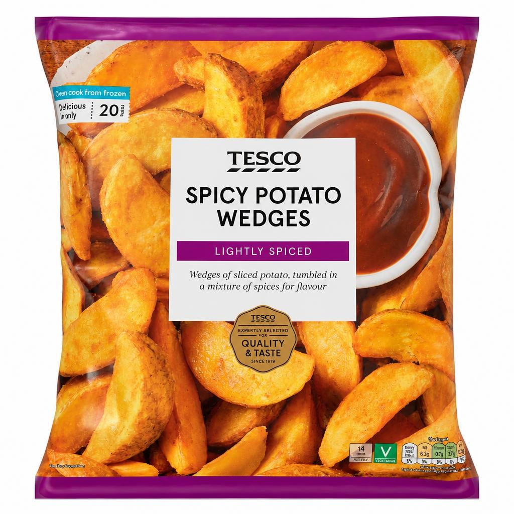 Tesco Spicy Potato Wedges 750G