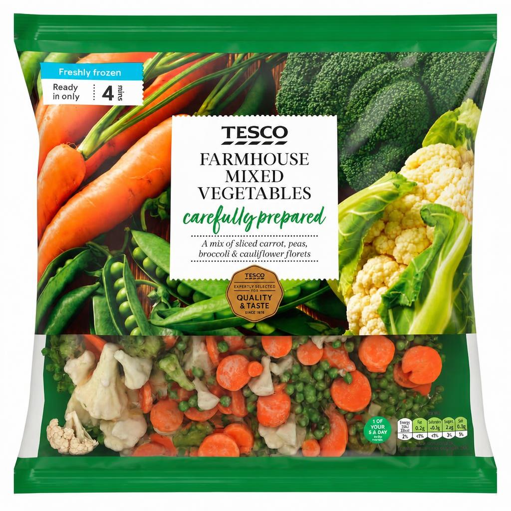 Tesco Farmhouse Mixed Vegetables 1Kg