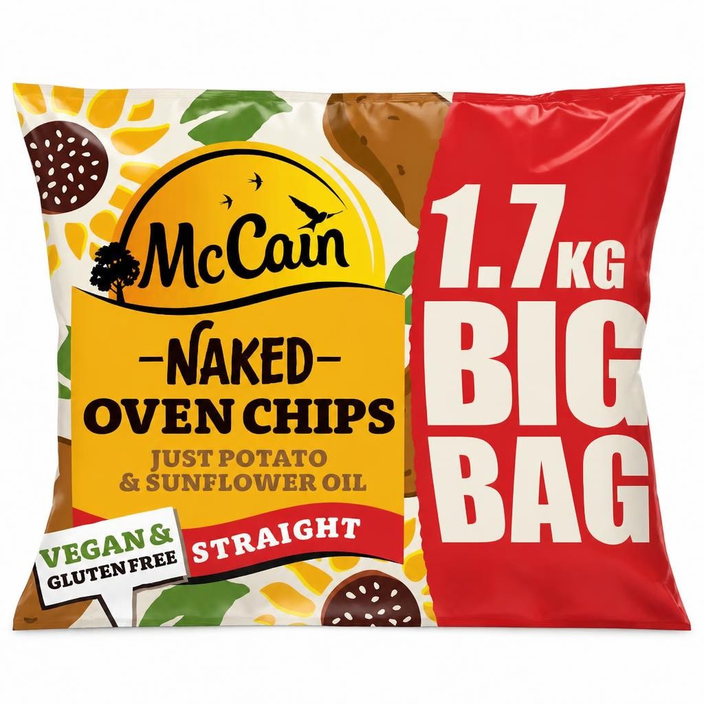McCain Naked Oven Chips Straight Cut 1.7KG