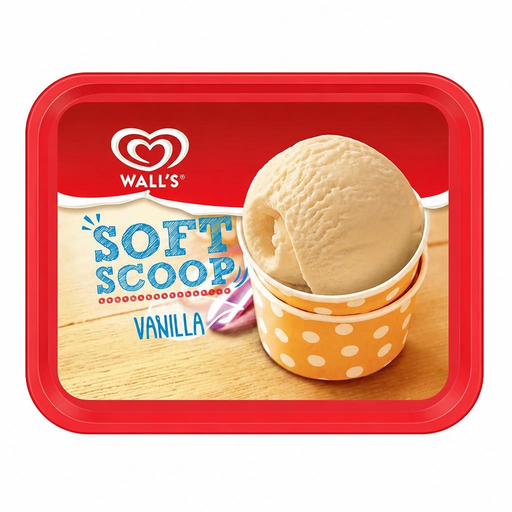 Wall's Soft Scoop Vanilla Ice Cream Tub 1800ml