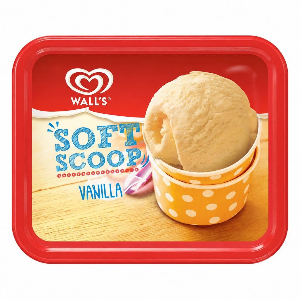 Wall's Soft Scoop Vanilla Ice Cream Tub 1800ml