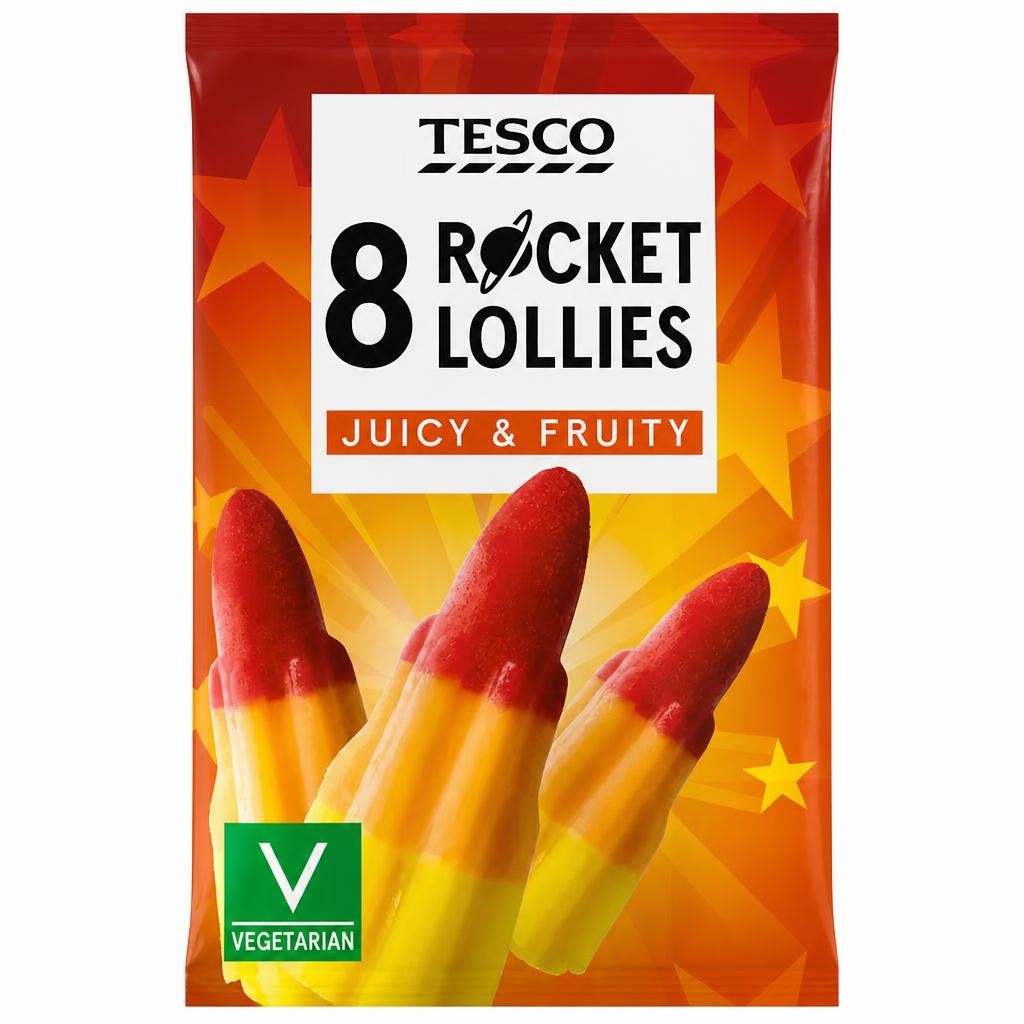 Tesco Rocket Lollies 8 Pack 464Ml