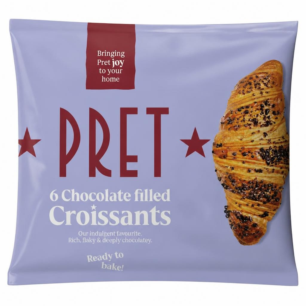 Pret A Manger 6 Chocolate Filled Croissants 420G