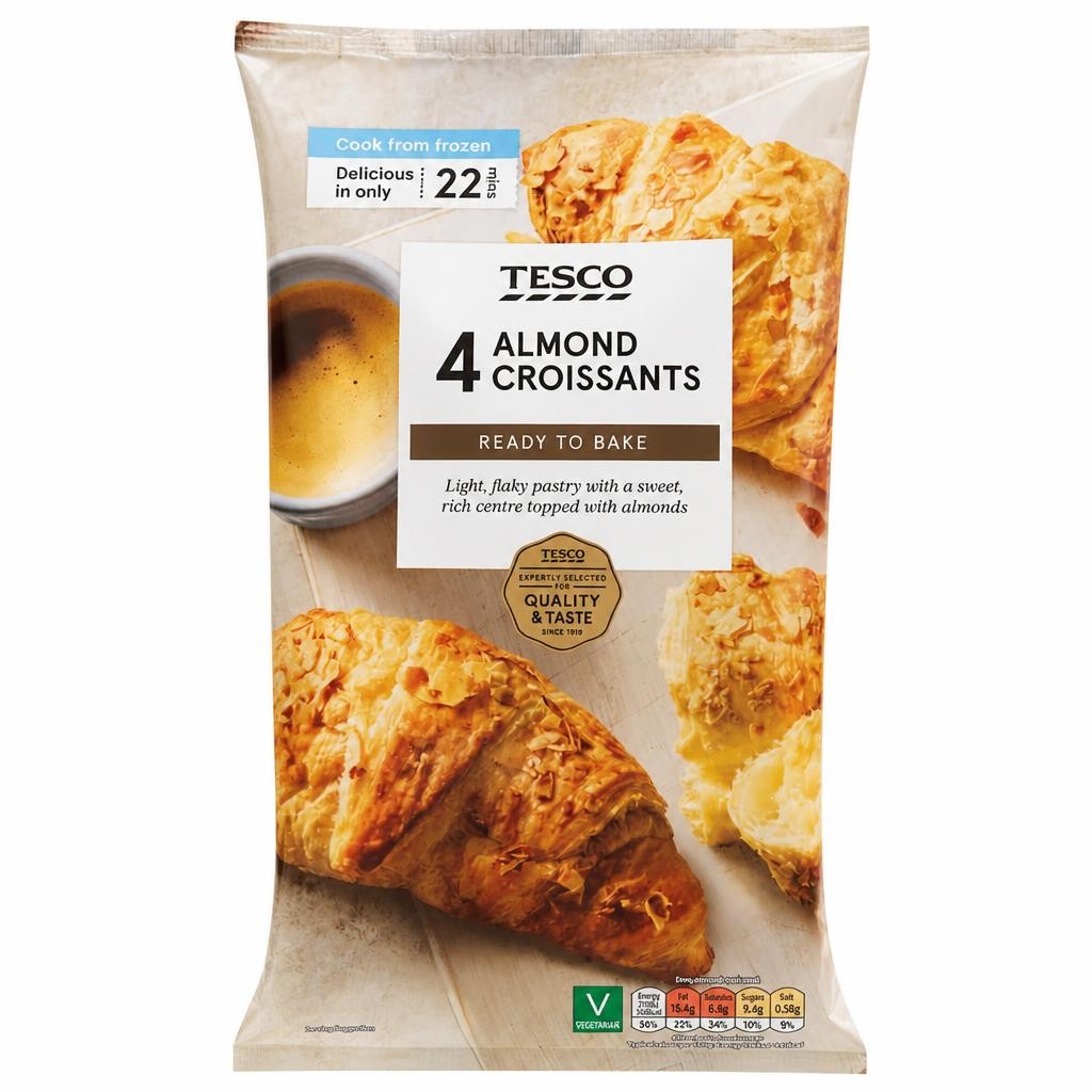 Tesco 4 Almond Croissants 322G