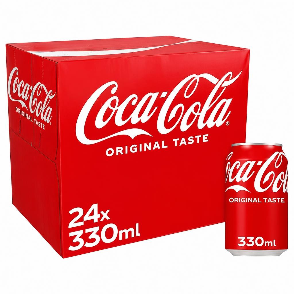 Coca-Cola Original Taste Soft Drink Cans 24 x 330 mL