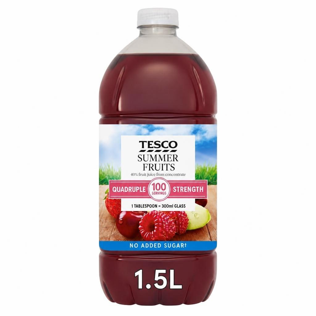 Tesco Quadruple Strength Summer Fruits Squash 1.5L