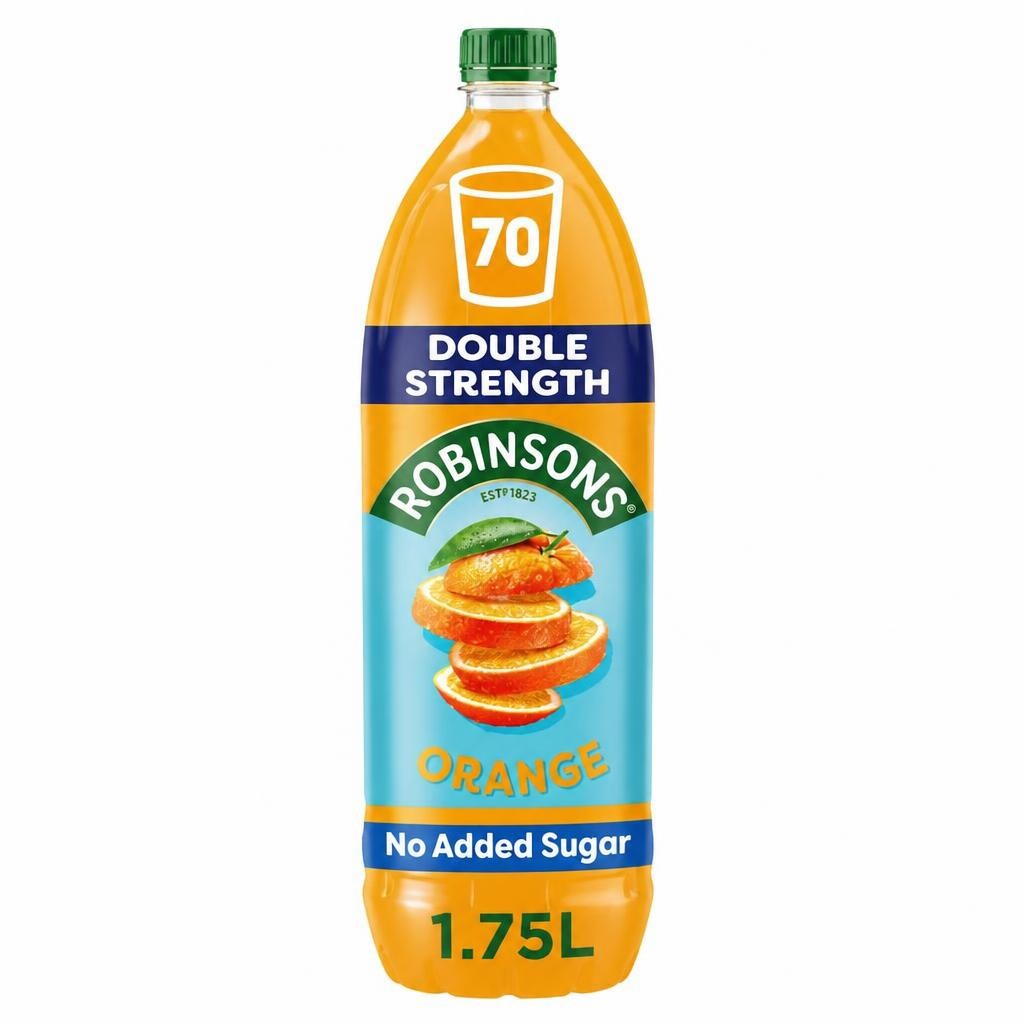 Robinsons Double Strength Orange No Added Sugar Squash 1.75L