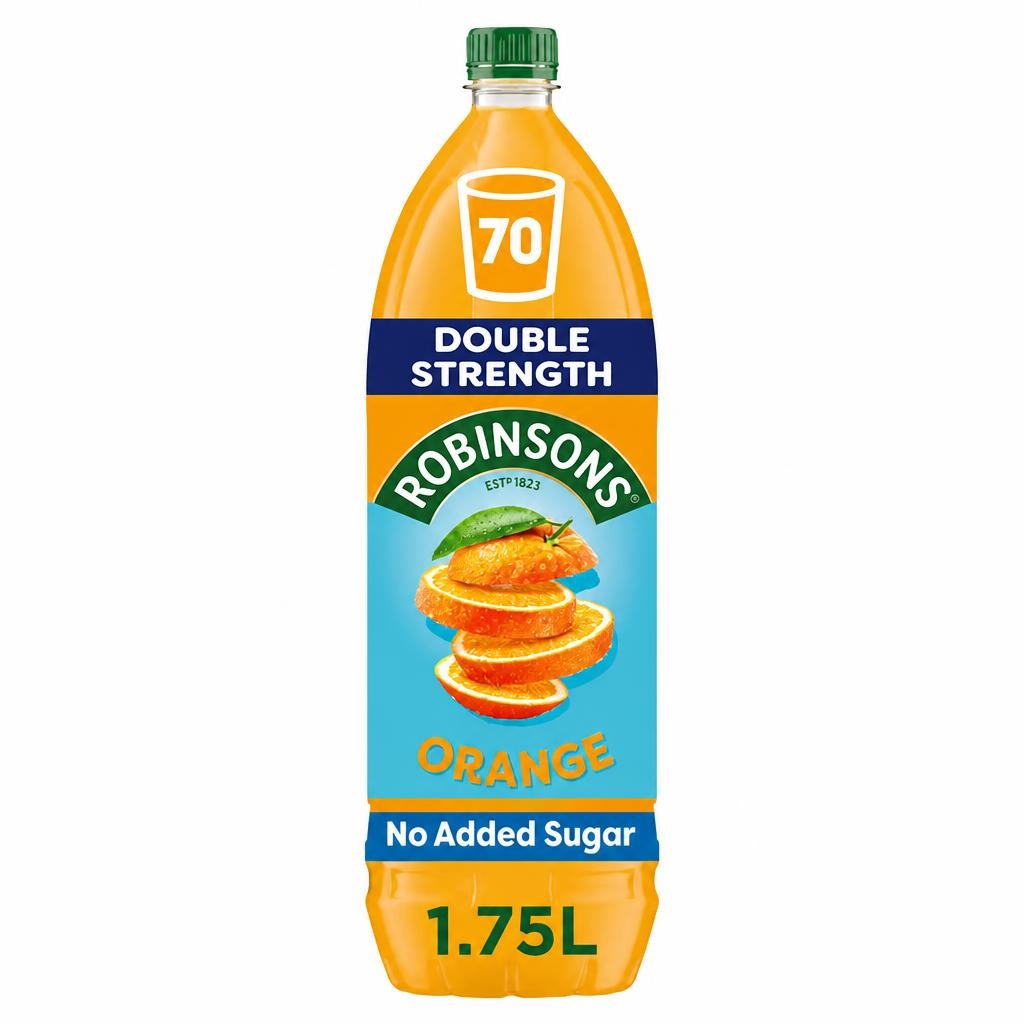 Robinsons Double Strength Orange No Added Sugar Squash 1.75L