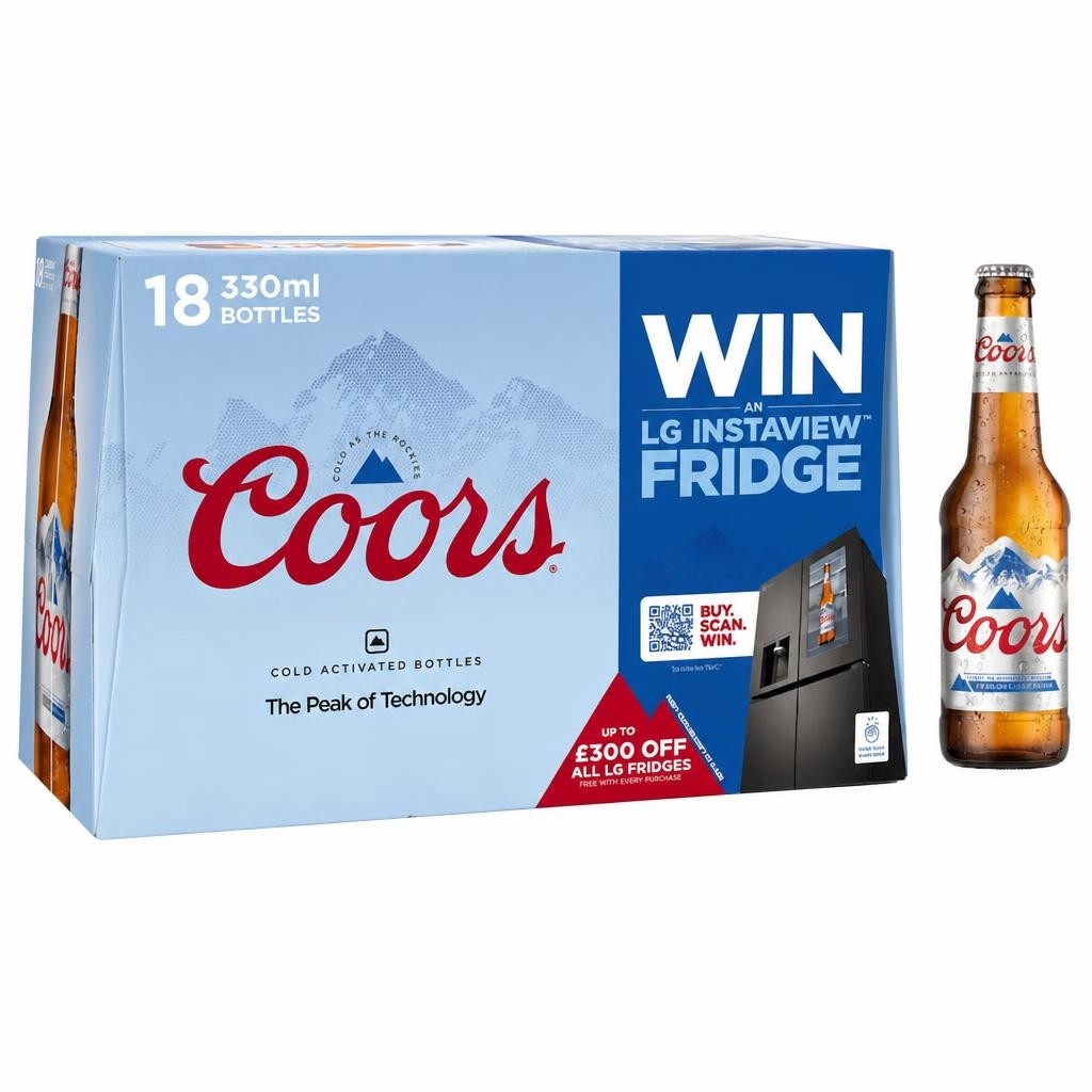 Coors Lager Beer Bottle 18 x 330ml