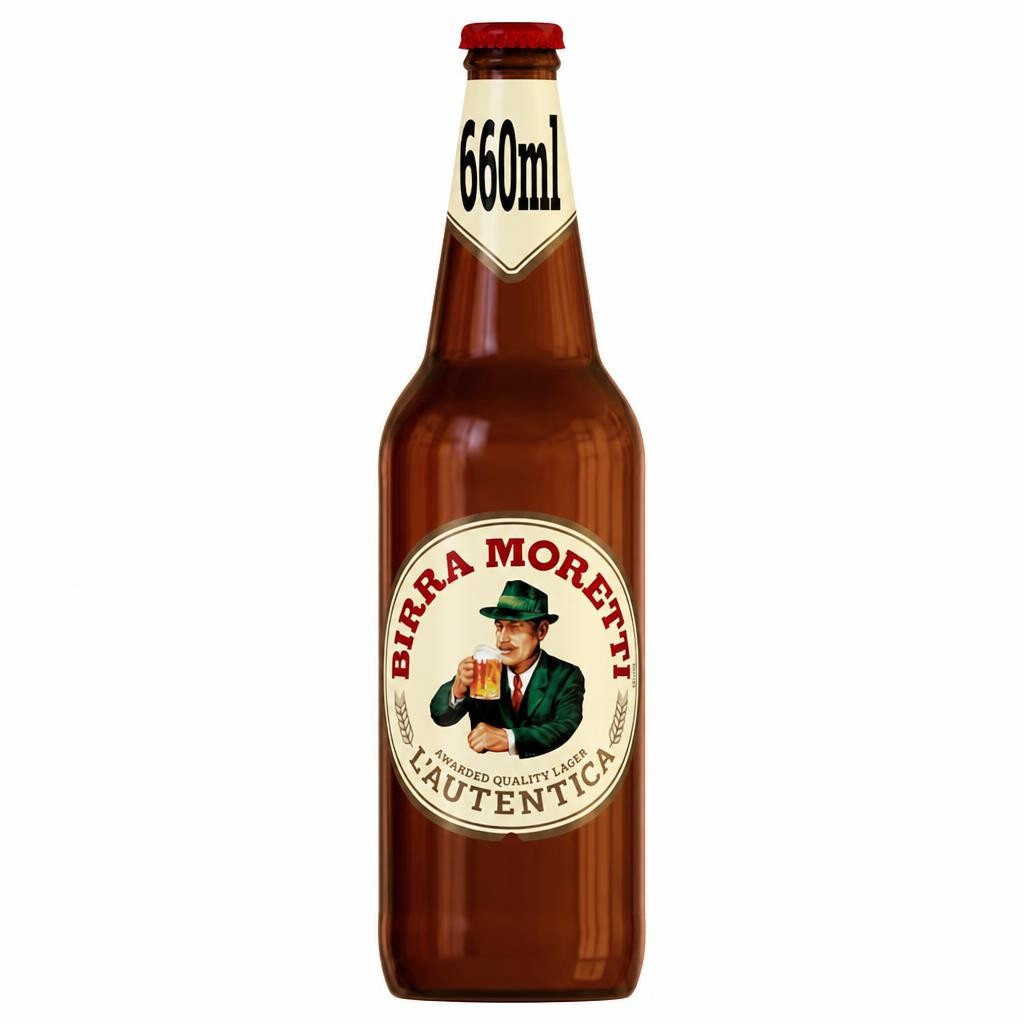 Birra Moretti Premium Lager Beer Bottle 660ml