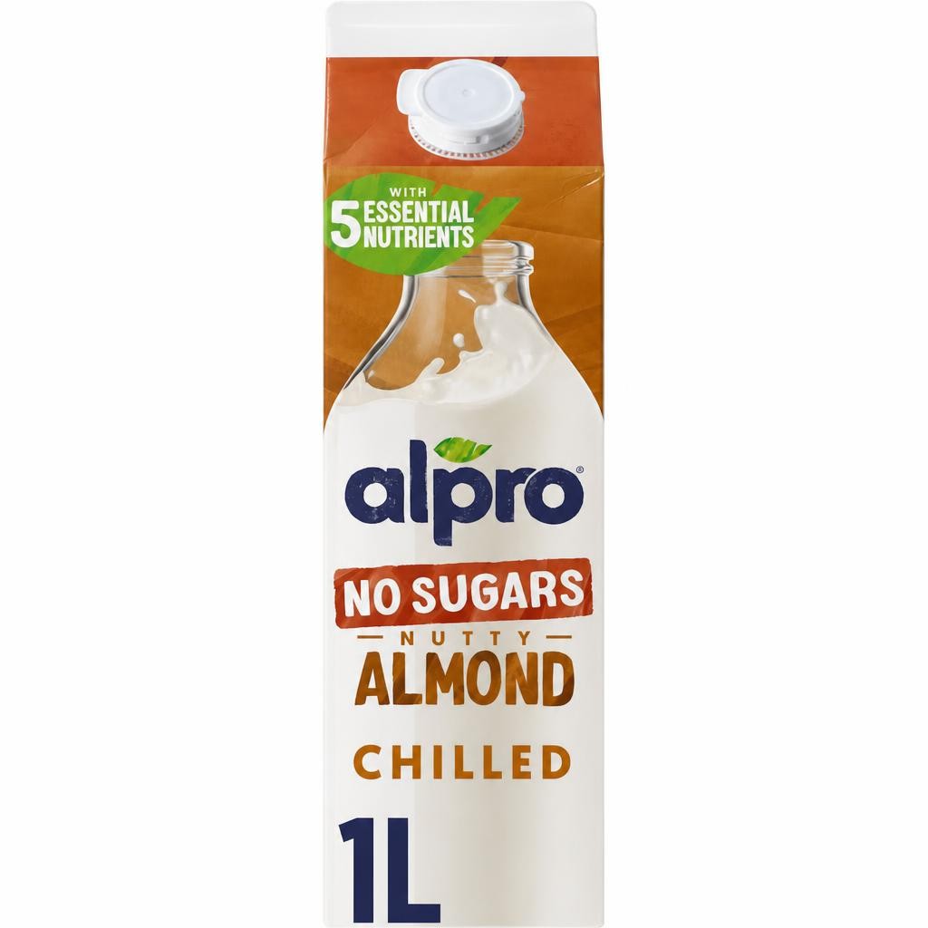 Alpro Almond No Sugar Chilled Dairy Free Drink 1L