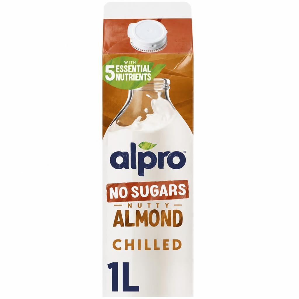 Alpro Almond No Sugar Chilled Dairy Free Drink 1L
